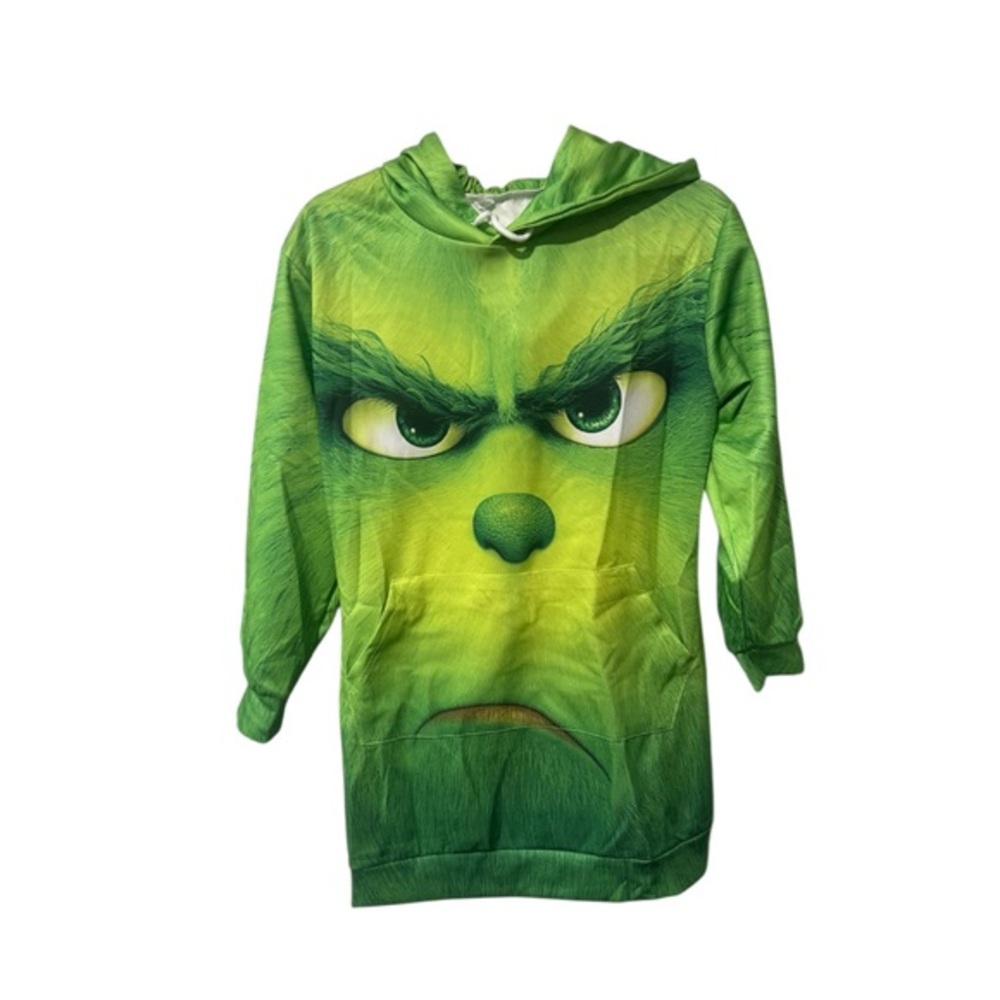 Grinch Hoodie 3D Print How The Grinch Stole Christmas Green pullover hoodie-S